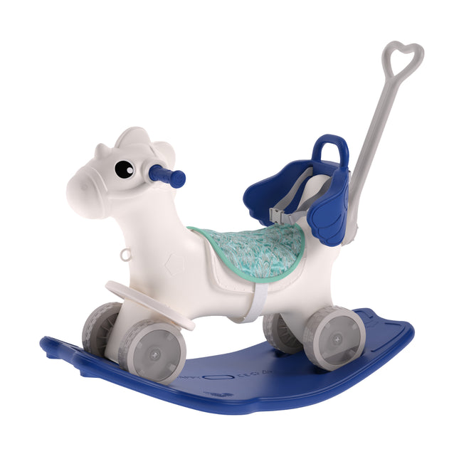Blue Kids Plastic Rocking Horse