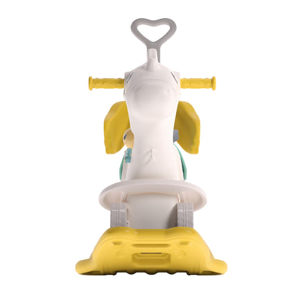 Yellow Kids Plastic Rocking Horse