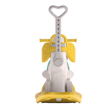 Yellow Kids Plastic Rocking Horse
