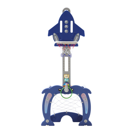 Blue Basketball Golf Ring Toss Activity Centre for Toddlers