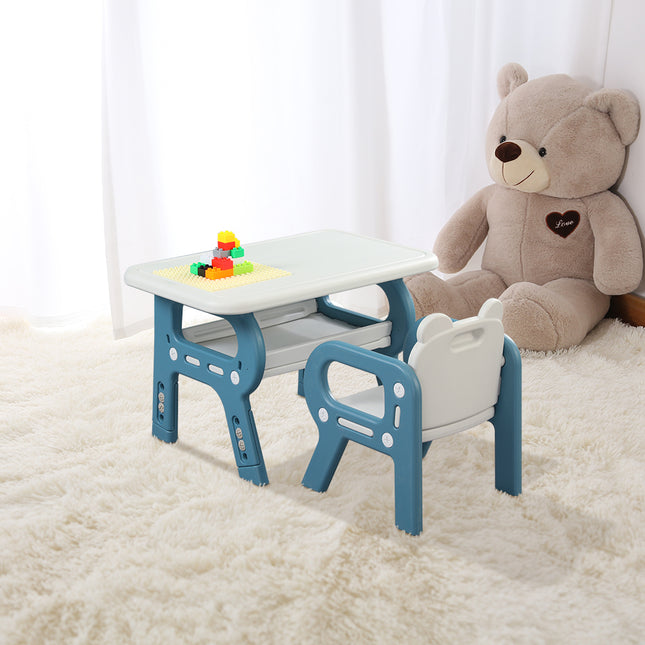 Kids Activity Height Adjustable Desk Chair Set