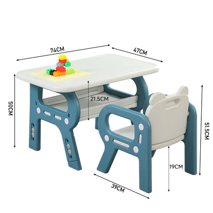 Kids Activity Height Adjustable Desk Chair Set