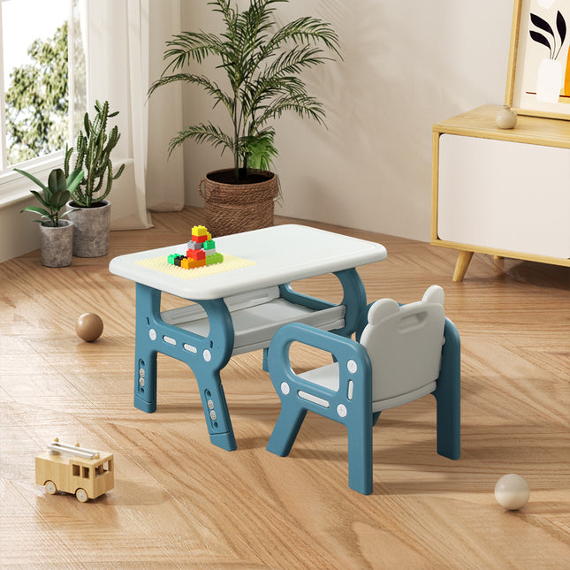 Kids Activity Height Adjustable Desk Chair Set