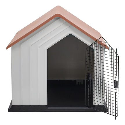 Orange Small Waterproof Plastic Dog House Pet Kennel