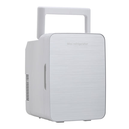 White 10L Mini Refrigerator for Home and Car Dual Use 25 x 35cm H