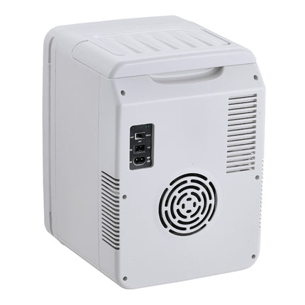 White 10L Mini Refrigerator for Home and Car Dual Use 25 x 35cm H