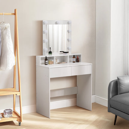 145cm H Makeup Dressing Table with Lighted Mirror