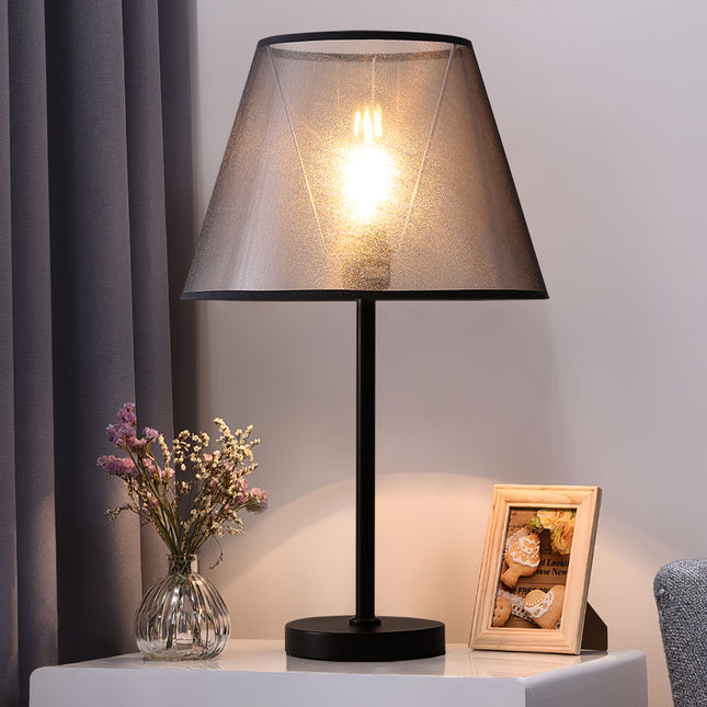 Black 34Dia Modern Bedside Lamp Table Lamp