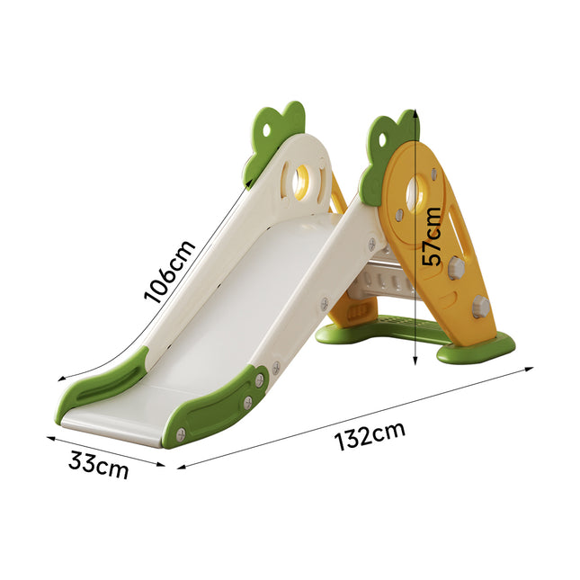 Yellow Lovely Folding Plastic Carrot Slide for Toddler