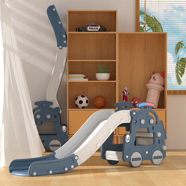 Blue Plastic Climber and Slide Set for Toddler