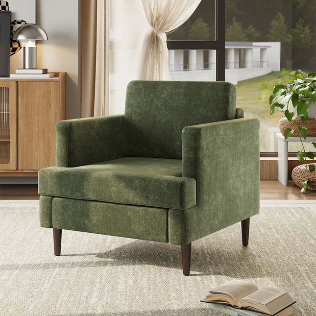 Mid-Century Green Single Sofa Armchair