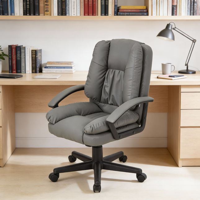 Swivel & Height Adjustable Office Chair with High Back