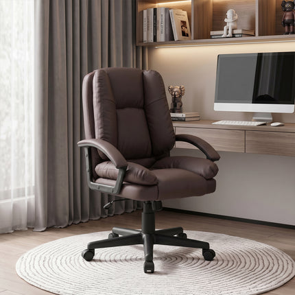 Swivel & Height Adjustable Office Chair with High Back