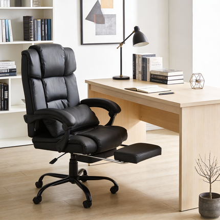 Swivel & Height Adjustable Office Chair with High Back