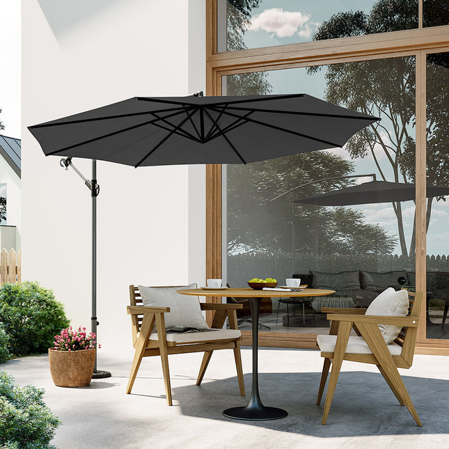 3M Large Cantilever Garden Parasol with Crank Handle No Base