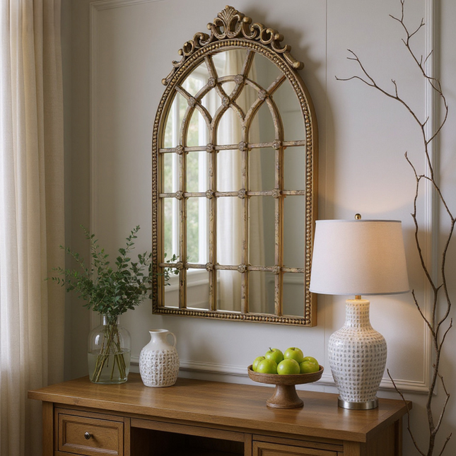 Antique Framed Wall Mirror for Decor