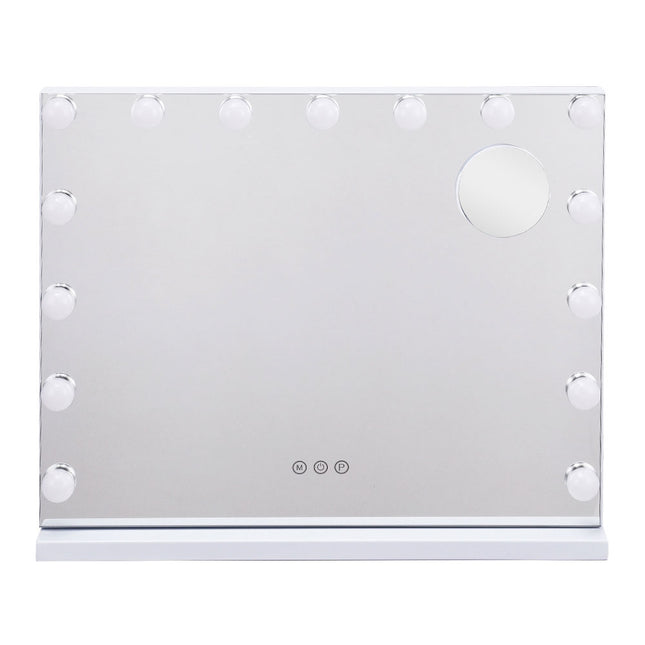 Hollywood Vanity Mirror with 15 LED Lights and 10X Magnification 58 x 48 cm