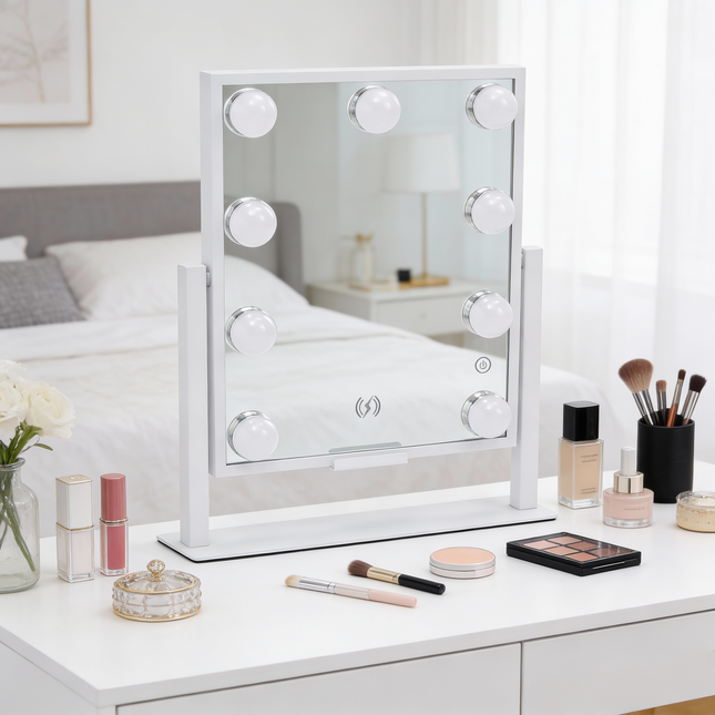 Hollywood Style Vanity Mirror with 9 LED Lights 30 x 36 cm