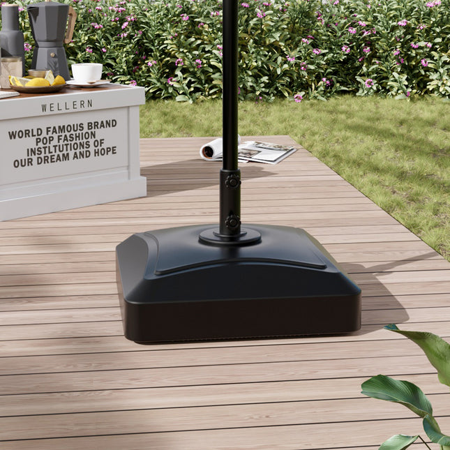 Black Filled 35KG Patio Parasol bases with Wheels