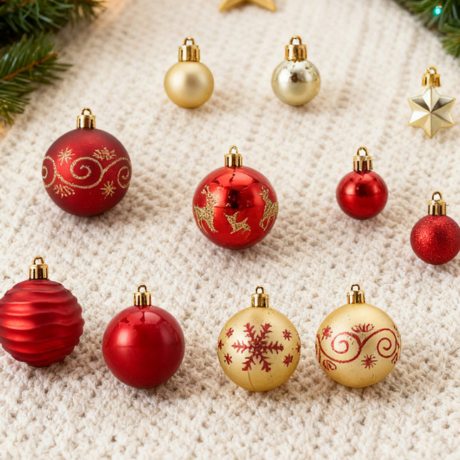 44-piece Christmas Ornaments for Christmas Tree Decorations