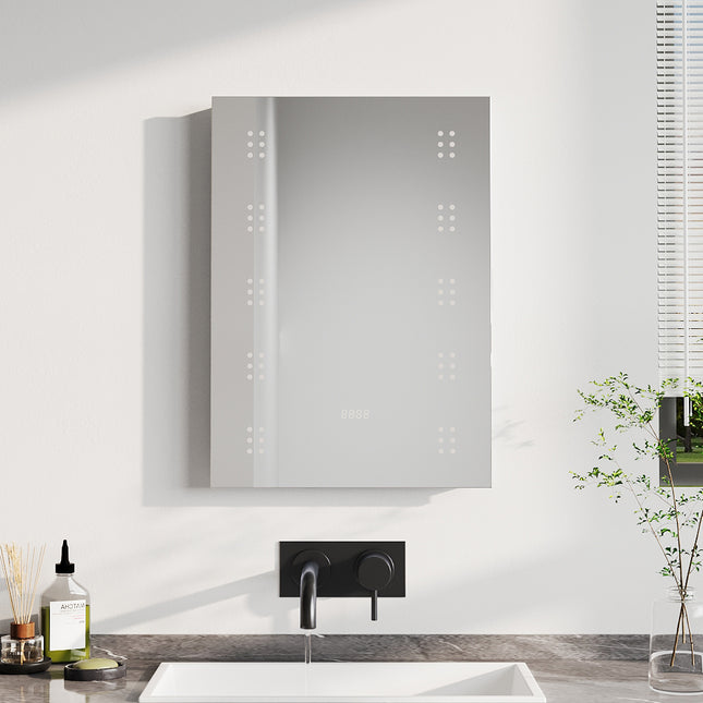 LED Bathroom Mirror with Shaver Socket 50x70cm