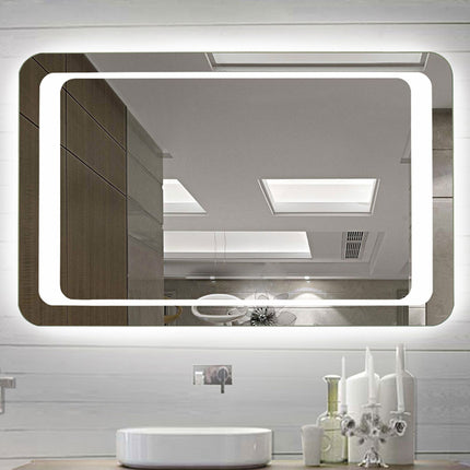 LED Illuminated Bathroom Mirror 800 x 600mm with Demister