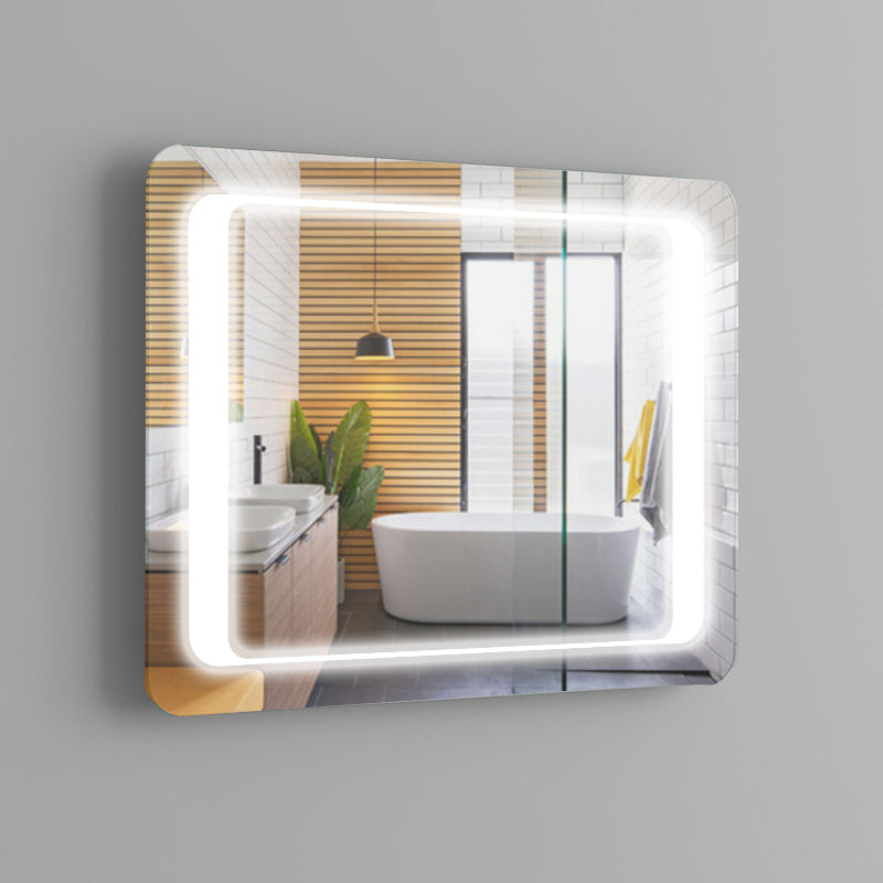 LED Illuminated Bathroom Mirror 800 x 600mm with Demister