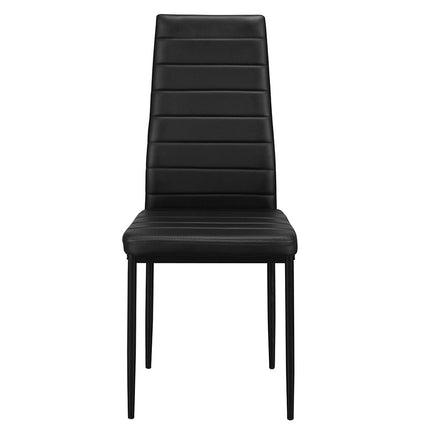 1.2M Black Glass Dining Table with Set of 4 Chairs,kitchen Table and Chairs
