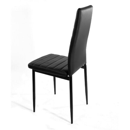 1.2M Black Glass Dining Table with Set of 4 Chairs,kitchen Table and Chairs