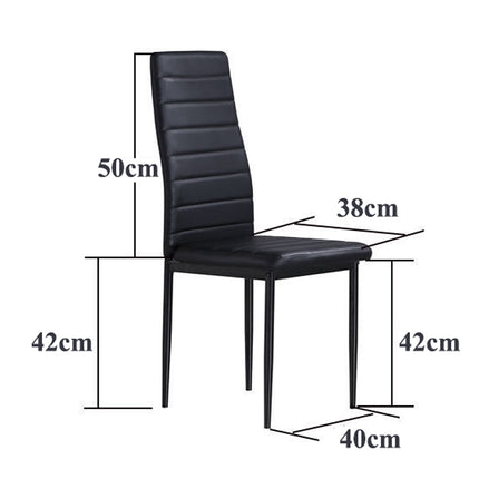 1.2M Black Glass Dining Table with Set of 4 Chairs,kitchen Table and Chairs