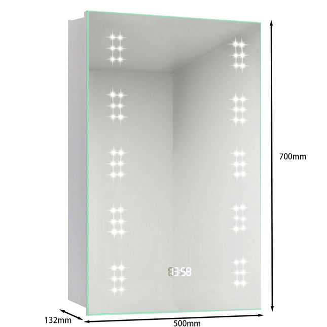 Bathroom LED Mirror Cabinet with Sensor Switch 500 x 700 mm