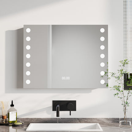 Surface Mount Modern Fog-Free LED Horizontal Bathroom Mirror  80x60cm H