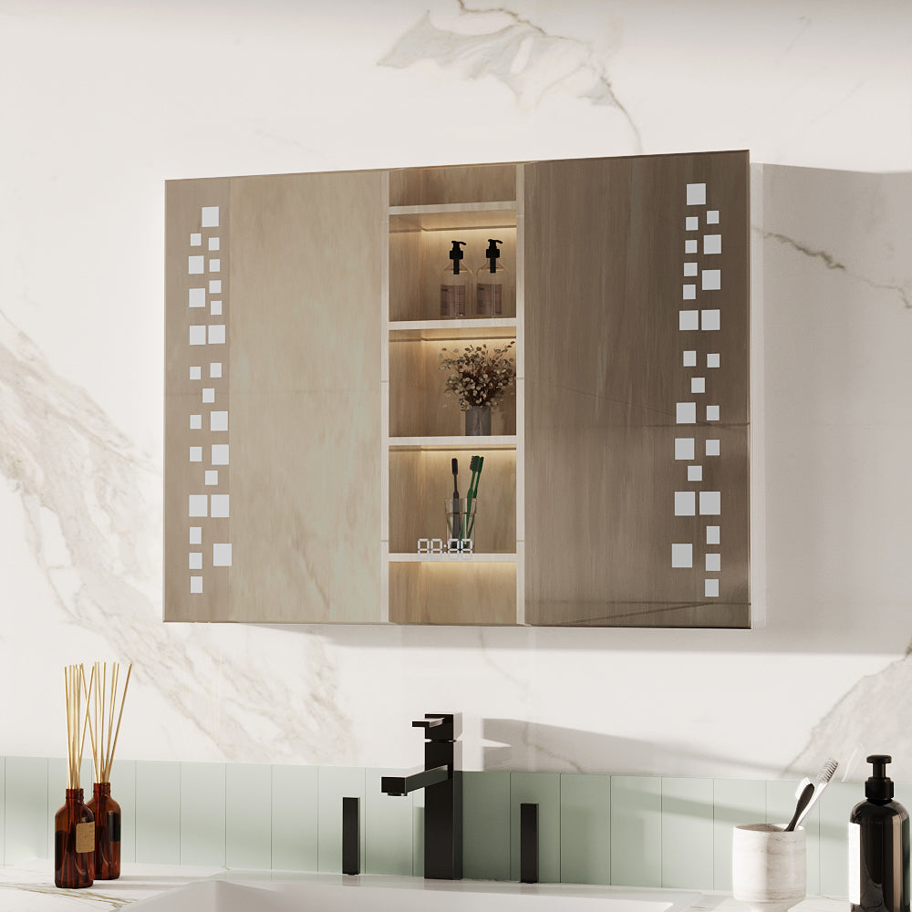 Anti-fog LED Mirror with Shave Socket 80x60cm