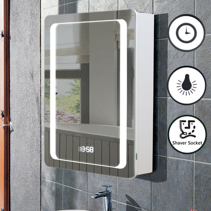 Rectangle LED Illuminated Mirror Cabinet with Sensor Switch 50×70cm