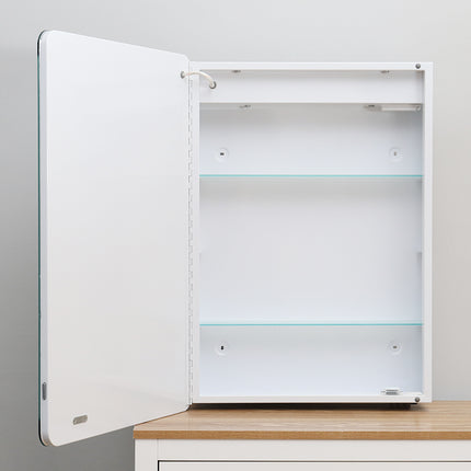Rectangle LED Illuminated Mirror Cabinet with Sensor Switch 50×70cm