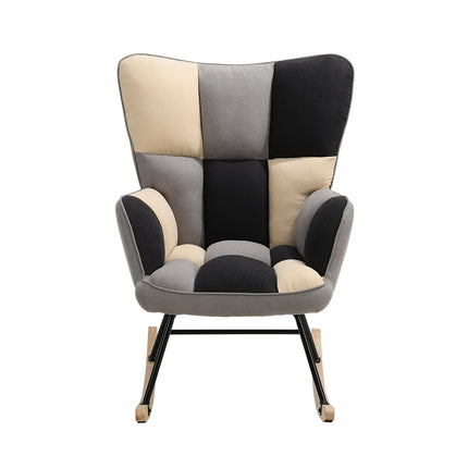 Tufted Linen Upholstered Rocking Chair