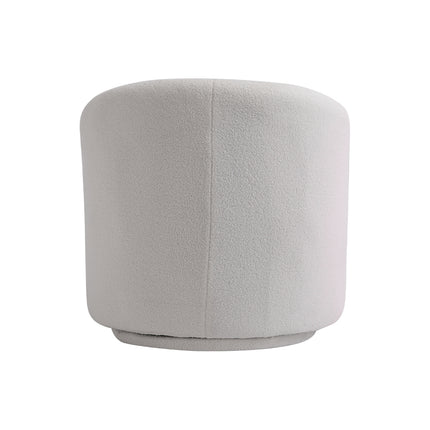 74cm H White Swivel Tub Chair Upholstered Single Sofa