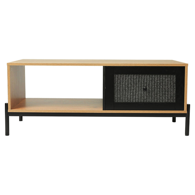 Rattan Coffee Table with Storage for Living Room