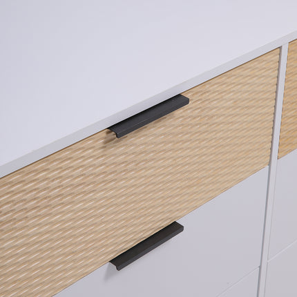 White Contemporary Wooden Living Room Storage Cabinet