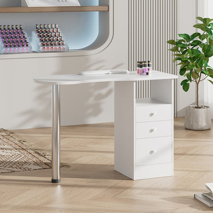 3 Drawers Manicure Table for Beauty Salon and Home 106cm