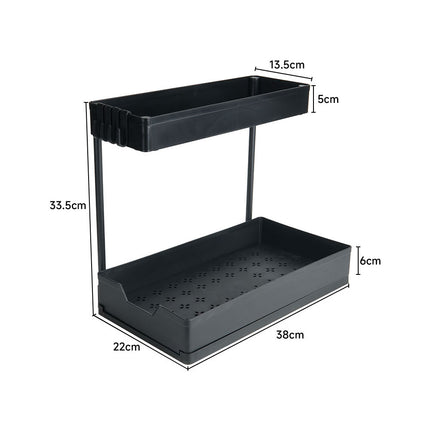 Multifunctional Plastic Pull Out Kitchen Storage Rack
