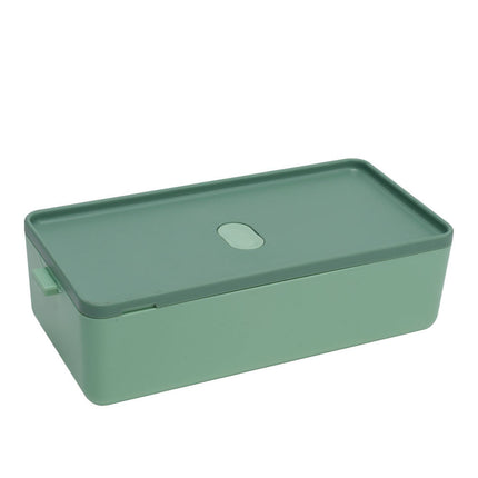 Dual-Layer Plastic Bento Lunch Box