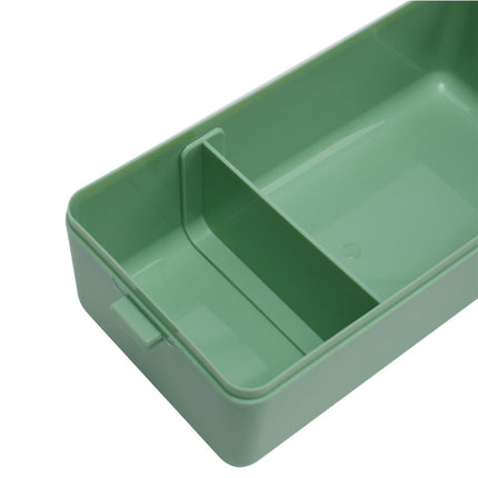 Dual-Layer Plastic Bento Lunch Box