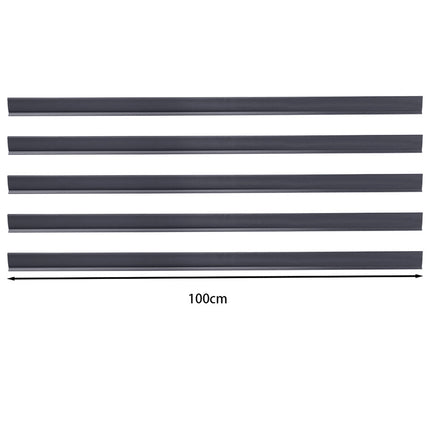 Set of 5 Garden Privacy 1M Profile Cover for Mat Screen Border Panel Fence Dark grey