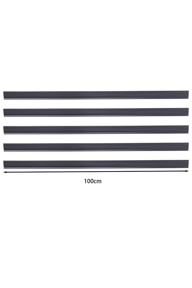 Set of 5 Garden Privacy 1M Profile Cover for Mat Screen Border Panel Fence Dark grey