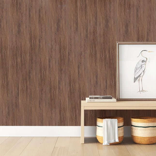 PVC Wooden Self-adhesive Laminate Flooring Planks for Home Decor 91x16 cm