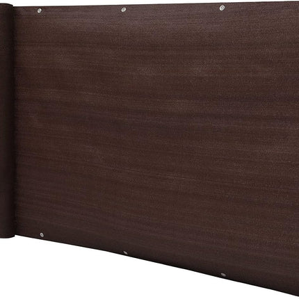 Garden Privacy Shade Net Wall Screening Netting Balcony Windbreak Fence Brown 1x5M
