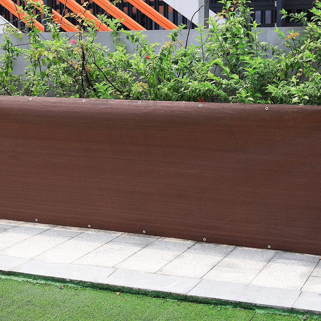 Garden Privacy Shade Net Wall Screening Netting Balcony Windbreak Fence Brown 1x5M