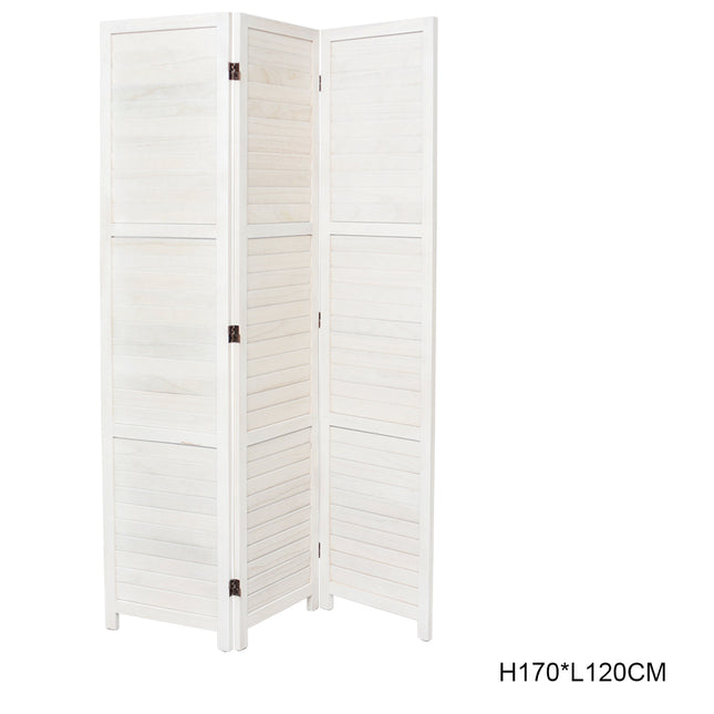 Folding Room Divider Privacy Separator Screen White 3 Panel