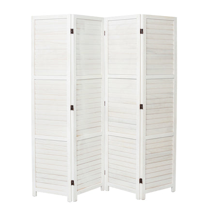 Folding Room Divider Privacy Separator Screen White 4 Panel 160×170cm